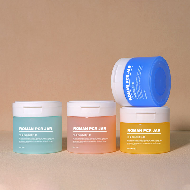 120g 150g 200g 250g Round Base PCR Wide Mouth Cosmetic Jars Body Face Moisturizing Cream Matte Jar Balení péče o pleť