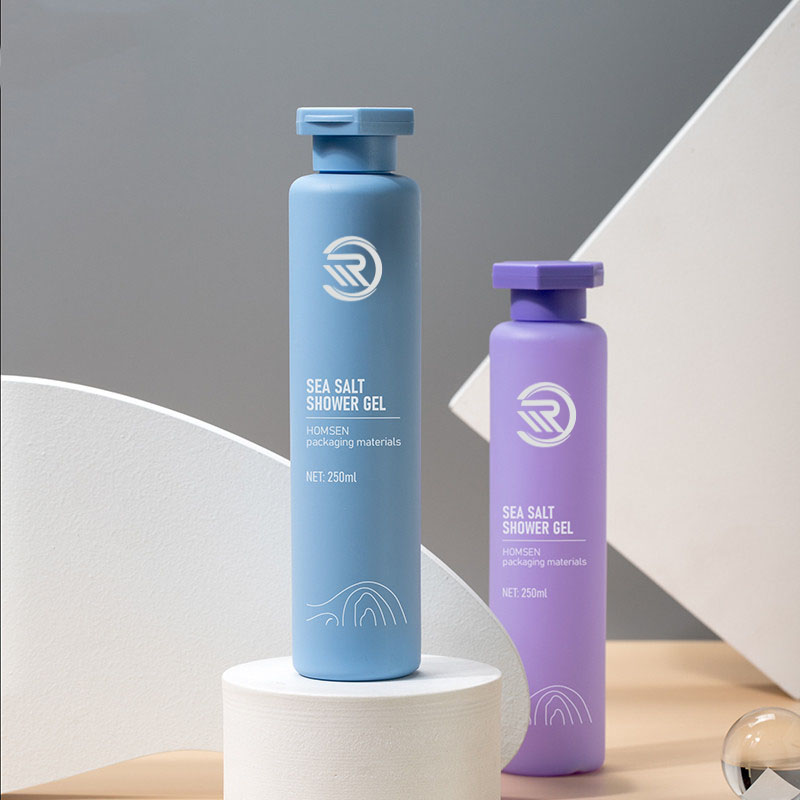 250ml kulatá kosmetická nádobka Láhev s víčkem na tělovou péči a vlasový olej s tonerem