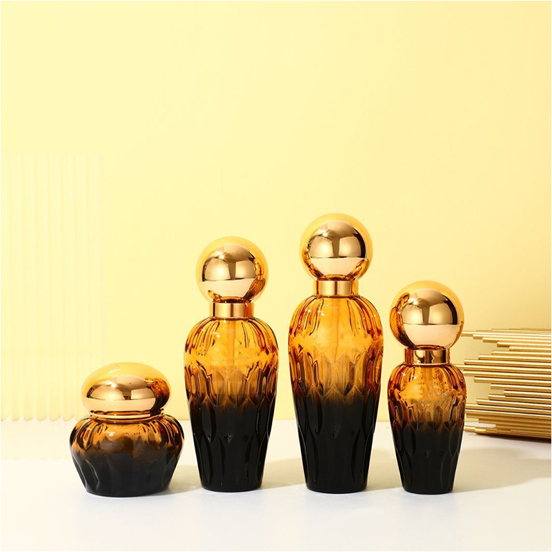 Matné čiré sklo Péče o pleť Balení Nádoby na kosmetiku Skleněná lahvička na mléko s pumpičkou s kapátkem Matné čiré sklo Péče o pleť Balení Nádoby na kosmetiku Skleněná lahvička na mléko s pumpičkou s kapátkem