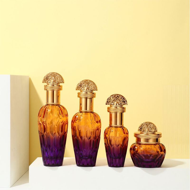 Matné čiré sklo Péče o pleť Balení Nádoby na kosmetiku Skleněná lahvička na mléko s pumpičkou s kapátkem Matné čiré sklo Péče o pleť Balení Nádoby na kosmetiku Skleněná lahvička na mléko s pumpičkou s kapátkem