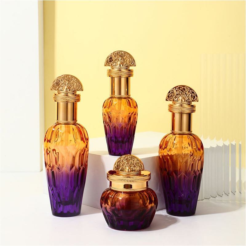 Matné čiré sklo Péče o pleť Balení Nádoby na kosmetiku Skleněná lahvička na mléko s pumpičkou s kapátkem Matné čiré sklo Péče o pleť Balení Nádoby na kosmetiku Skleněná lahvička na mléko s pumpičkou s kapátkem