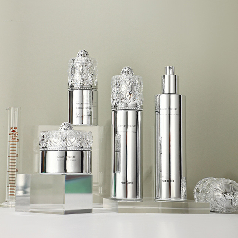 Logo Lahvičky s mléčným krémem na obličej Obličejová maska ​​Péče o pleť Balení Nádobka na krém na obličej Skleněná lahvička