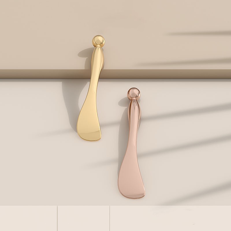 Osobní štítek Masážní hlava Kosmetická lžička Zlatá Stříbrná oční krémová masážní tyčinka Kovová kosmetická špachtle