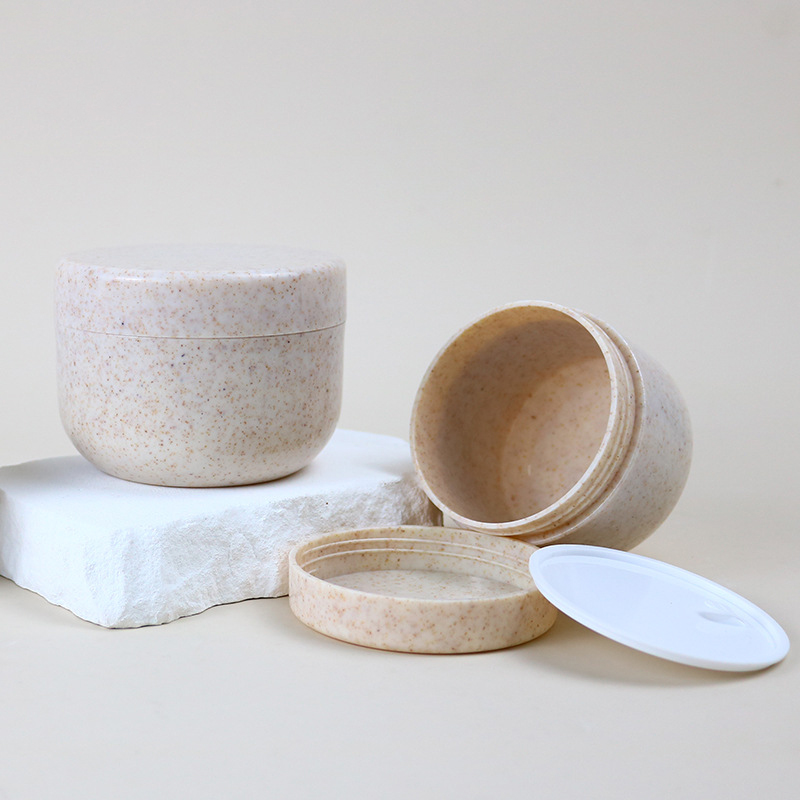 Nádoba z pšeničné slámy Širokoúhlá 80g 120g 200g 250g Láhev na pleťový krém Kosmetika Nádoba na pleťový krém s víčkem