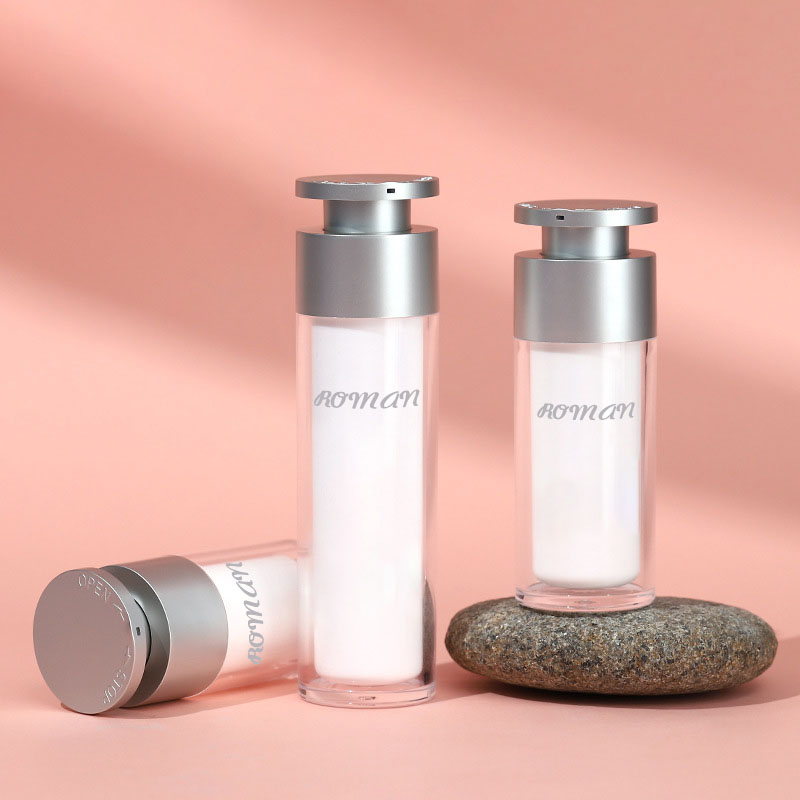 15ml 30ml 50ml PP prázdná plastová láhev s pumpičkou Airless lotion s dvojitou stěnou pro kosmetickou péči o pleť obličeje Sítotisk Manipulace s povrchem 15ml 30ml 50ml PP prázdná plastová láhev s pumpičkou Airless lotion s dvojitou stěnou pro kosmetickou péči o pleť obličeje Sítotisk Manipulace s povrchem