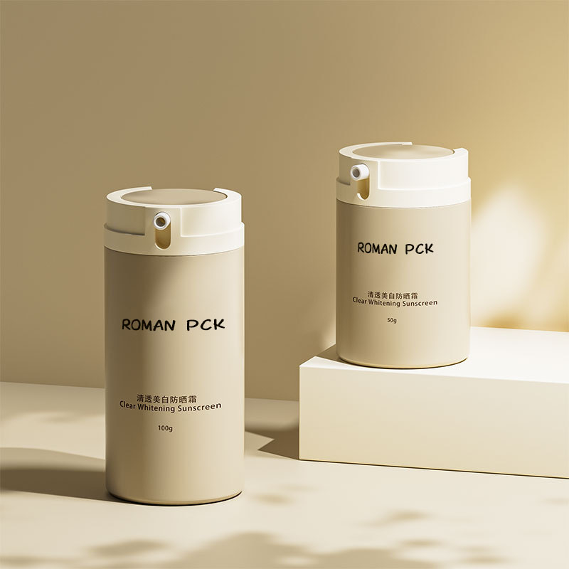 30 ml 50 ml Béžová Airless Lotion Pump Lahvičky na opalovací krém pro péči o pleť Sérum na obličej