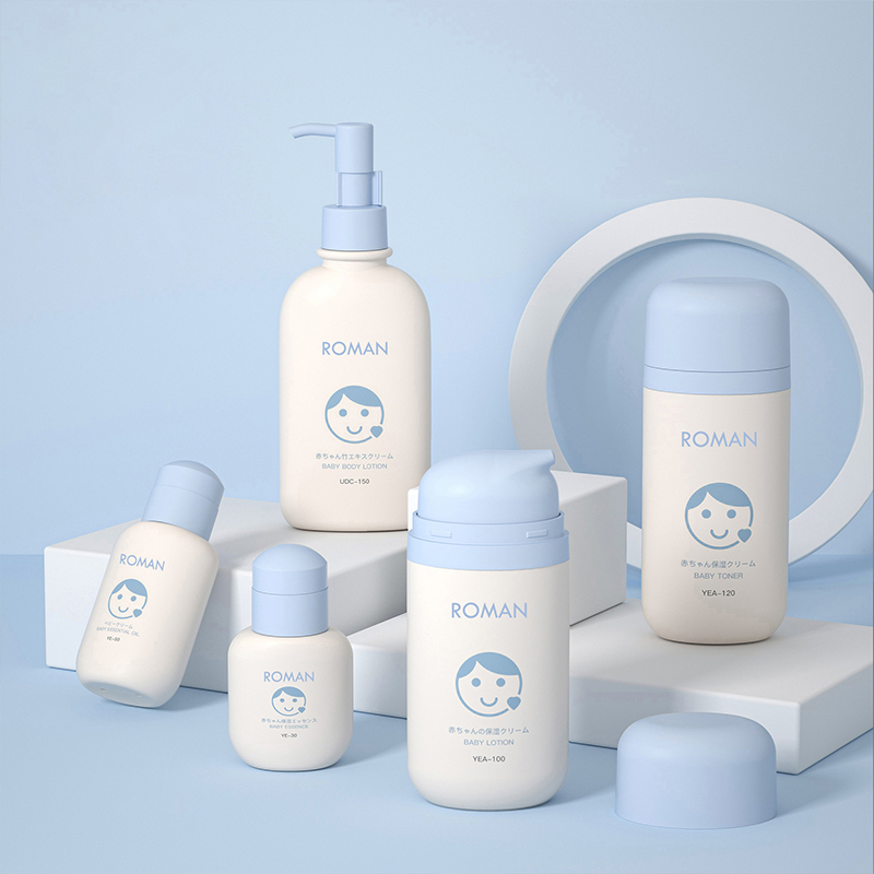 50 ml 80 ml 100 ml prázdné oválné zelené plastové PP lahvičky s pumpičkou na bezvzduchovou pleťovou vodu, vakuový základ a lahvička na pleťový krém pro péči o pleť