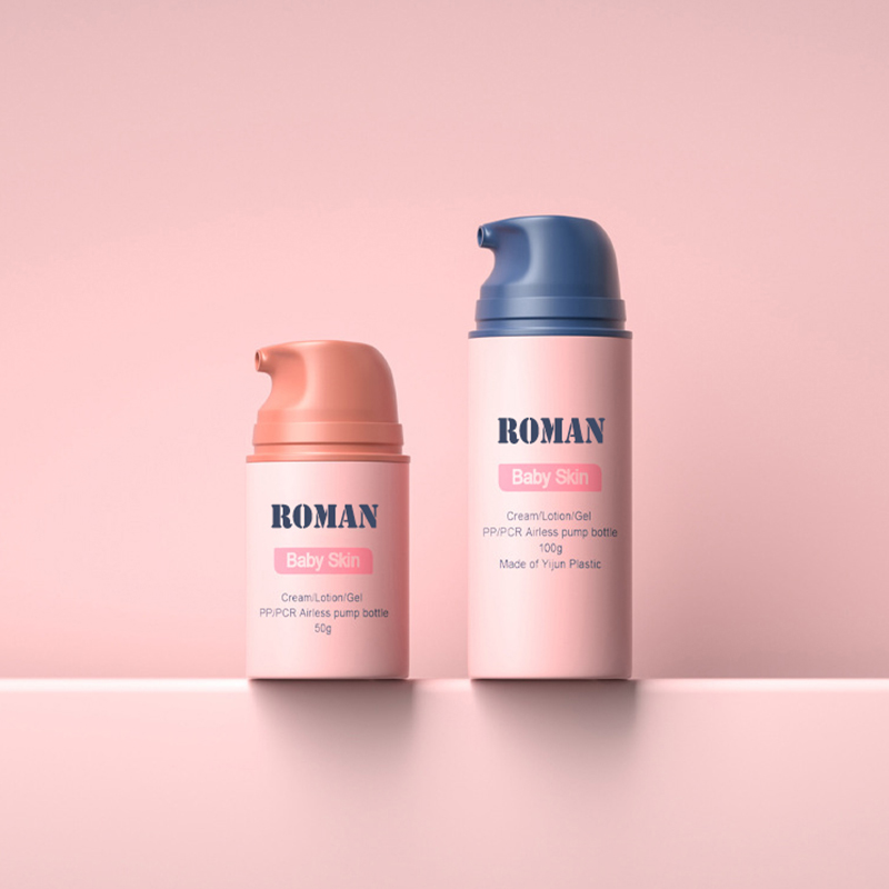 Vzorek zdarma matný 30 ml 50 ml Plastové lahvičky s pumpičkou Airless lotion pro péči o pleť Bezvzduchové nádoby na sérum pro dětský krém