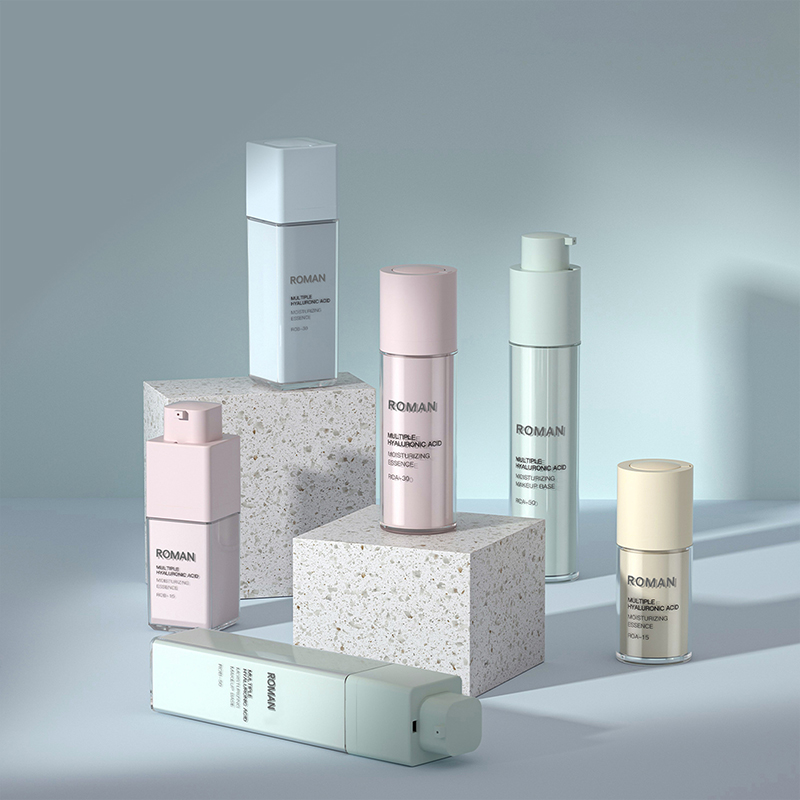 PET Plastové tělo Dvojité Essence Lotion Repair Cream Scrub Vacuum Airless Kosmetická láhev 15ML 30ML 50ML Kosmetika