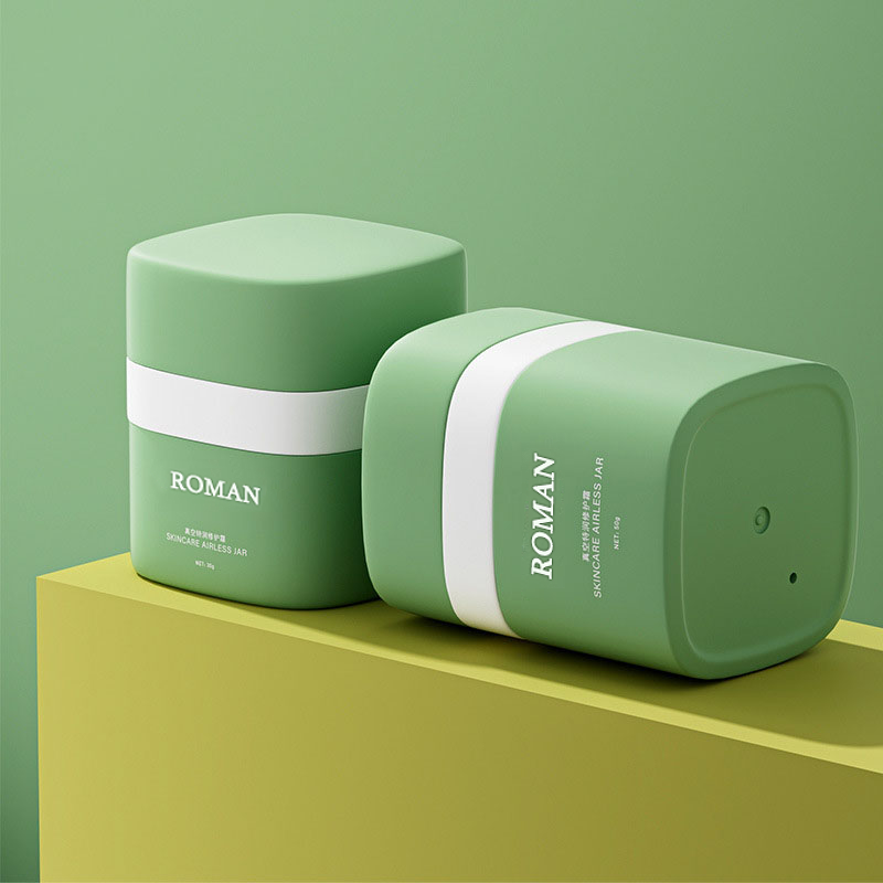 15 g 30 g 50 g kulaté dózy Airless pumpičky na krémy s dvojitou stěnou PP s plastovým uzávěrem pro hydratační krémy s rtěnkou na tvářenku