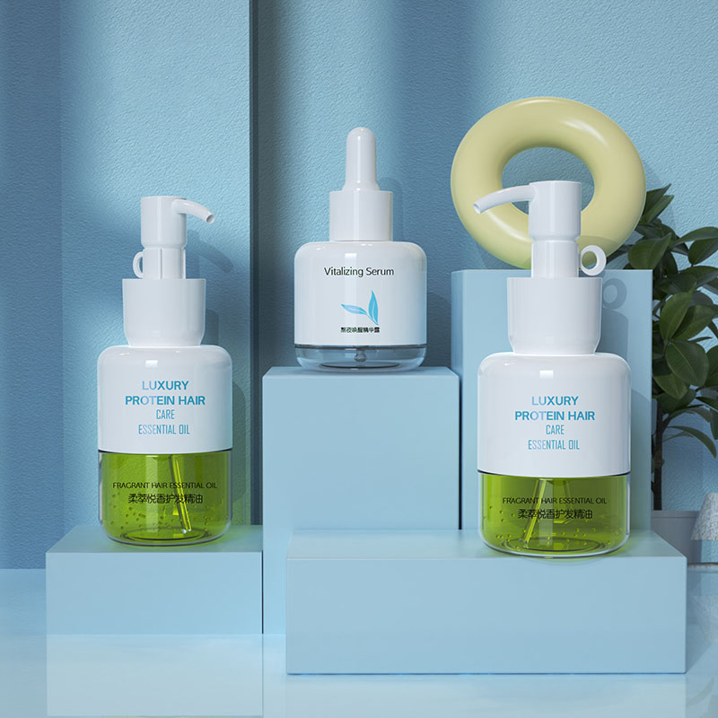 Velké objemové kapátko 50 ml 80 ml 100 ml plastové lahvičky na vlasový olej Balení pro péči o pleť Prázdné plastové lahvičky s tělovým olejem