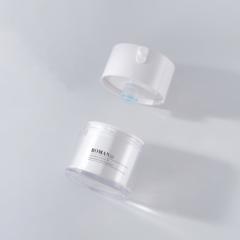 Prázdné plastové kosmetické balení na obličej 15ml 30ml 50ml sklenice s pumpičkou Plastová sklenice s matným očním krémem Airless Jars Prázdné plastové kosmetické balení na obličej 15ml 30ml 50ml sklenice s pumpičkou Plastová sklenice s matným očním krémem Airless Jars