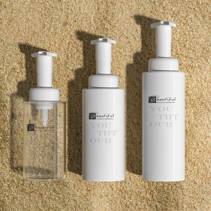 100 ml 120 ml 150 ml 200 ml 300 ml Bílá PET láhev s bílou pěnovou pumpičkou na pěnící mýdla a produkty péče o vlasy Kosmetický balíček 100 ml 120 ml 150 ml 200 ml 300 ml Bílá PET láhev s bílou pěnovou pumpičkou na pěnící mýdla a produkty péče o vlasy Kosmetický balíček