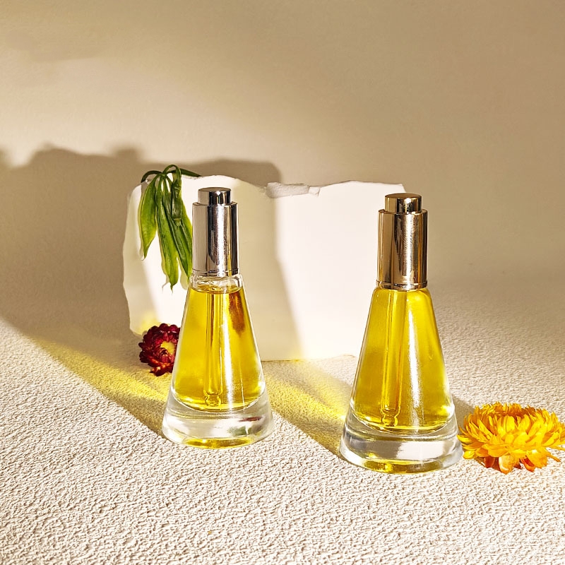 Kónické skleněné kosmetické kapátko lahvička na esenciální olej