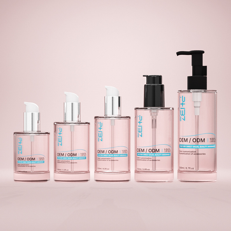 Vícekapacitní skleněná lahvička na kosmetické sérum se silnou základnou