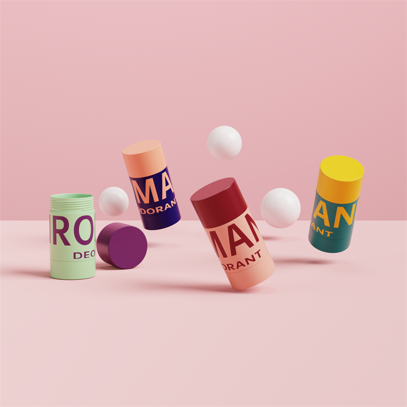 Prázdná oválná plastová nádoba na deodorant pro péči o pleť Balicí láhev Prázdná oválná plastová nádoba na deodorant pro péči o pleť Balicí láhev