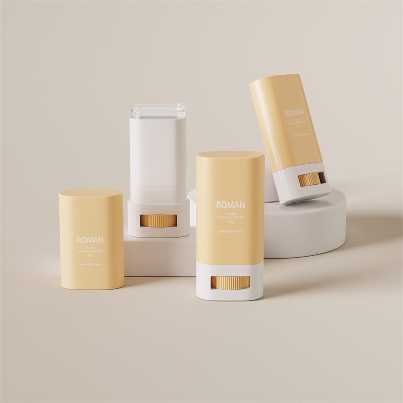 Prázdná oválná plastová nádoba na deodorant pro péči o pleť Balicí láhev