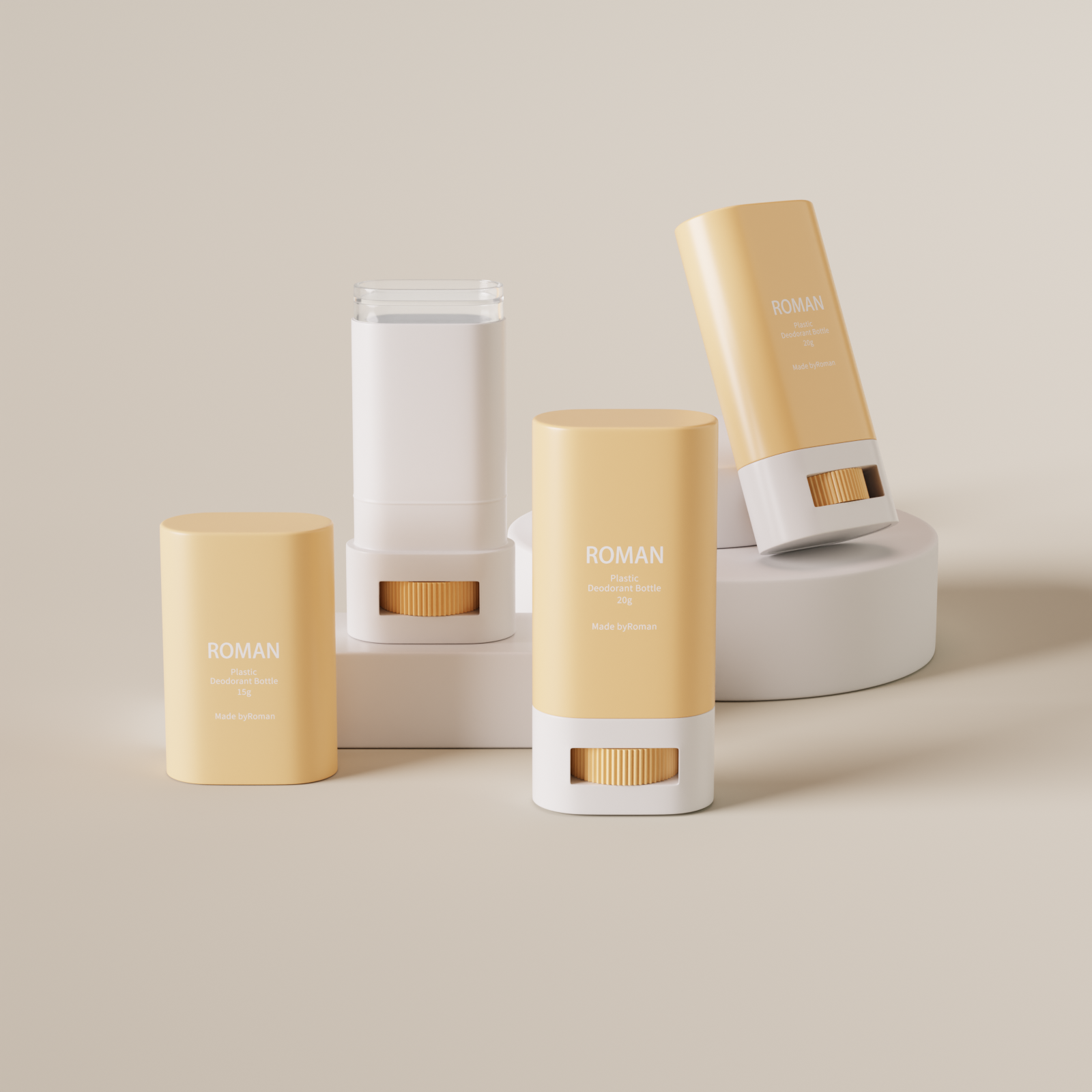 Tvar pasu Oem Odm Horní výplň Balení Barva Prázdná Twist-Up plastová průhledná nádobka na tuhý deodorant Tvar pasu Oem Odm Horní výplň Balení Barva Prázdná Twist-Up plastová průhledná nádobka na tuhý deodorant