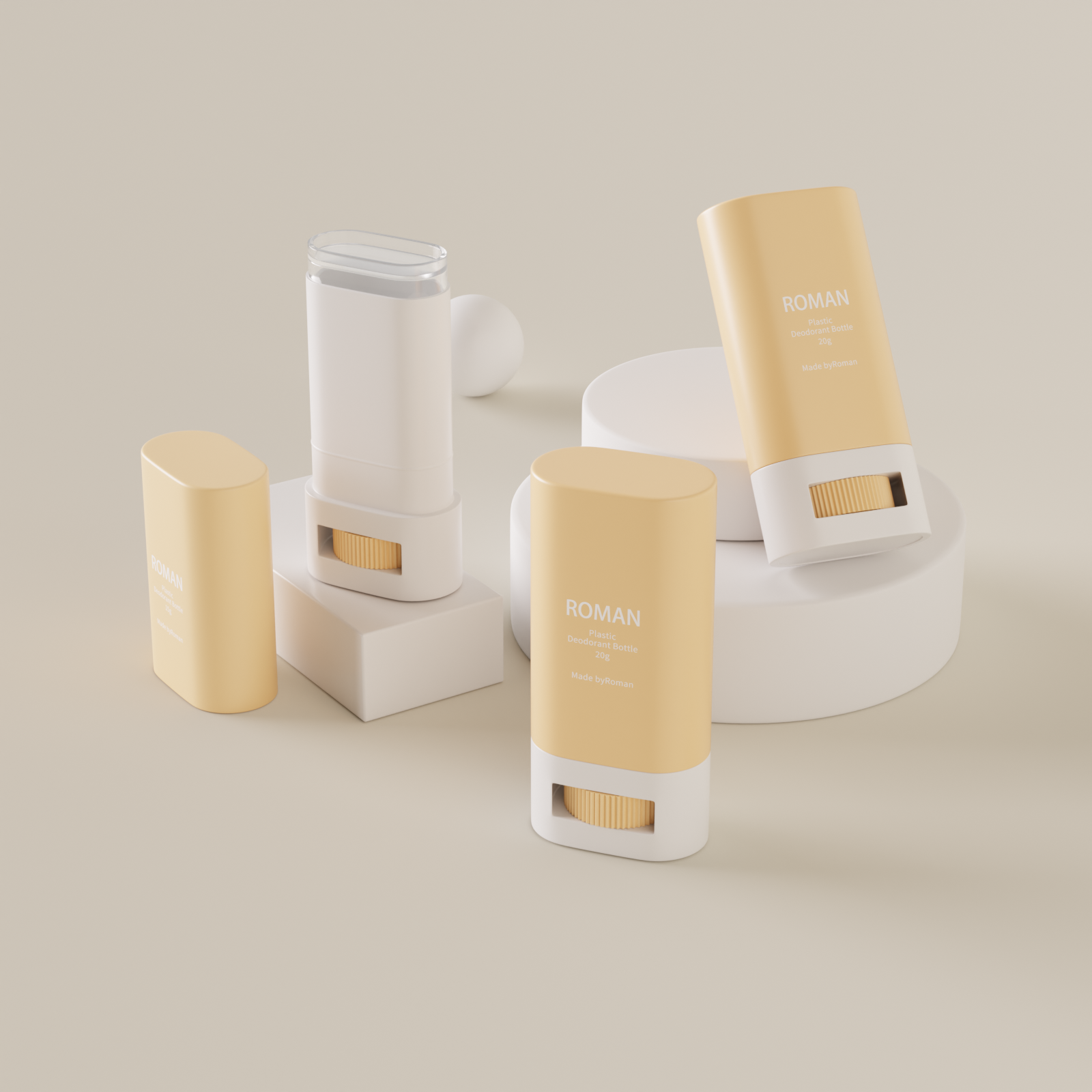 Tvar pasu Oem Odm Horní výplň Balení Barva Prázdná Twist-Up plastová průhledná nádobka na tuhý deodorant