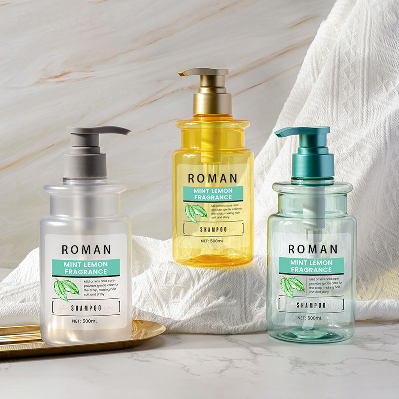 PET láhev 300 ml 500 ml Plastový lis Transparentní tělové mléko Šampon sprchová láhev Pumpička Těsnění pro krémový parfém péče o tělo