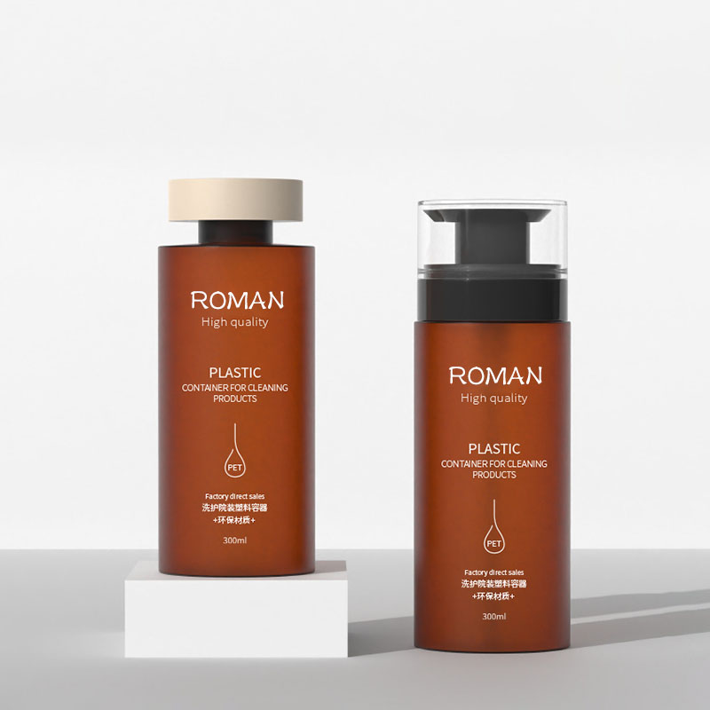 Plastové láhve s dávkovačem čerpadla odolný proti úniku Velký prázdný průhledný jantarový válec Doplňovatelný pro šampon Kondicionér na vlasy Oleje Plastové láhve s dávkovačem čerpadla odolný proti úniku Velký prázdný průhledný jantarový válec Doplňovatelný pro šampon Kondicionér na vlasy Oleje