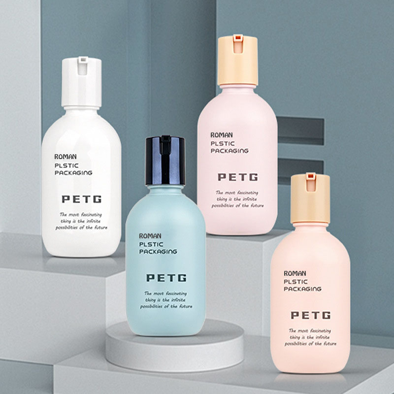 Plnitelný nový design Spf 50+ opalovací krém Balení lahvička 50ml 80ml 130ml kosmetická plastová lahvička s bělícím krémem na opalovací krém