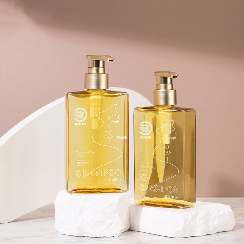 150 ml 200 ml Plochý čtvercový sprchový gel na mytí obličeje Tělové mléko Kondicionér Zlatá pumpička Láhev péče o pleť Dávkovač odličovacího oleje