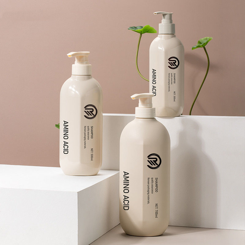 Nový příchod luxusní plastový prázdný hnědý sprchový gel 300 ml šampon tělové mléko kondicionér mycí tělo 500 ml lahvička s pumpičkou 700 ml