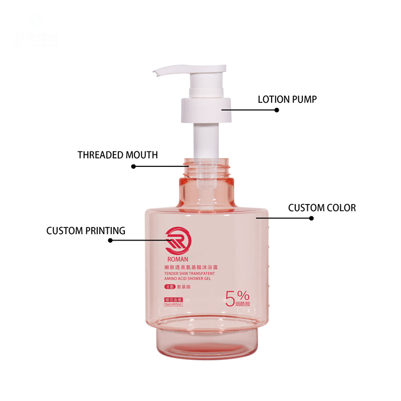 New Arrival Premium růžová 250 ml 300 ml 400 ml Matná průhledná prázdná kulaté luxusní péče o pleť tělové sérum s pumpičkou na obličej a lahvička s lotionem s obalem New Arrival Premium růžová 250 ml 300 ml 400 ml Matná průhledná prázdná kulaté luxusní péče o pleť tělové sérum s pumpičkou na obličej a lahvička s lotionem s obalem