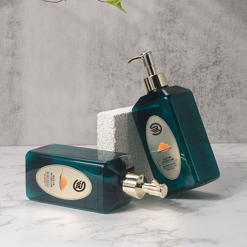 Private Label PET plastový tmavě zelený hydratační tělové mléko nádoba na šampon pro péči o vlasy 550 ml Private Label PET plastový tmavě zelený hydratační tělové mléko nádoba na šampon pro péči o vlasy 550 ml