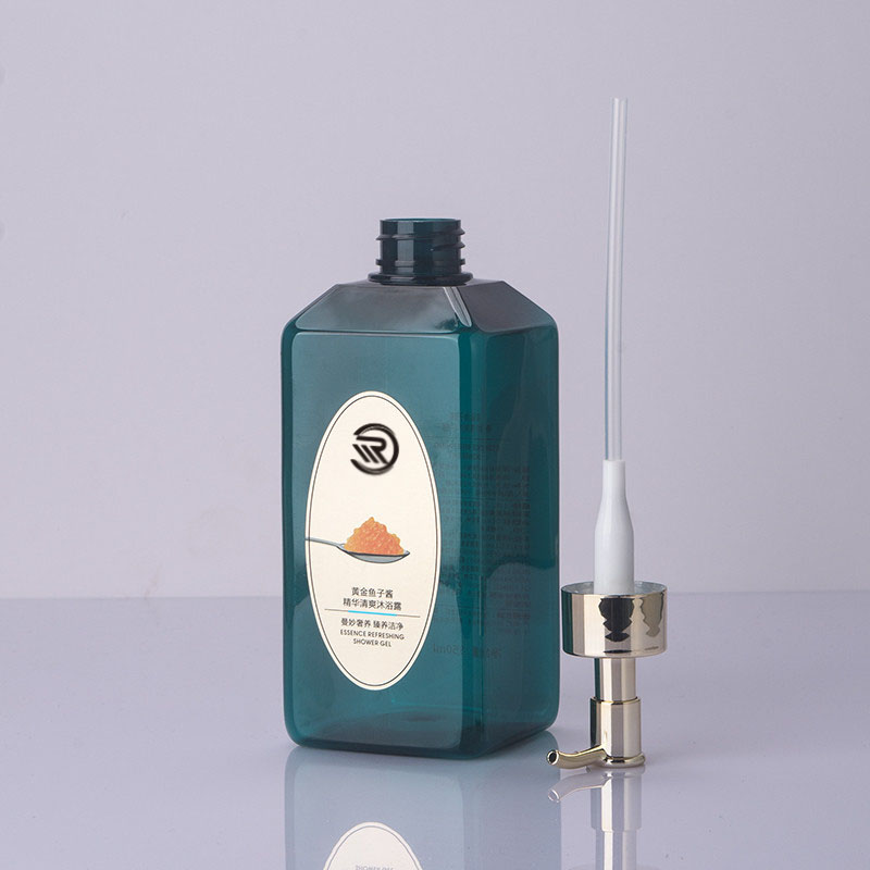 Private Label PET plastový tmavě zelený hydratační tělové mléko nádoba na šampon pro péči o vlasy 550 ml Private Label PET plastový tmavě zelený hydratační tělové mléko nádoba na šampon pro péči o vlasy 550 ml