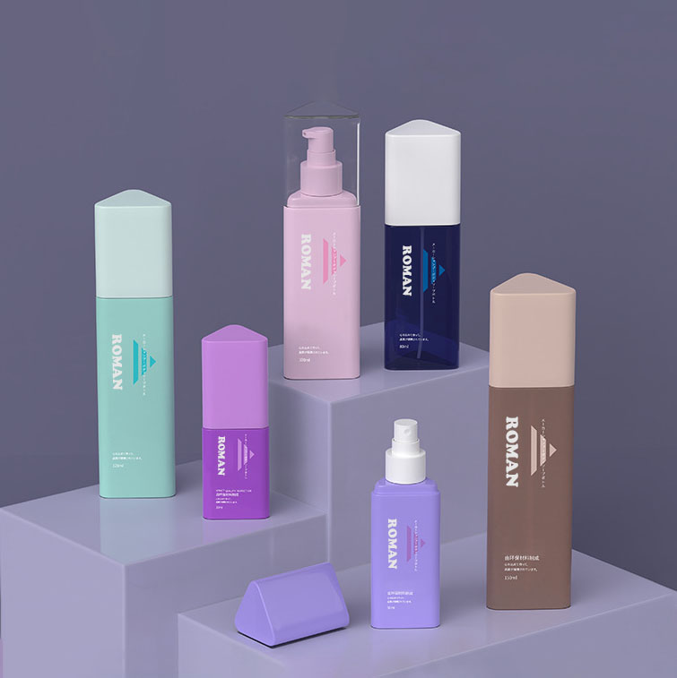 Trustworthy Plastic 30 ml 50 ml 80 ml Trojúhelníkový šampon nádoba na sprchový gel Kondicionér na vlasy s pumpičkou Láhev na čištění obličeje