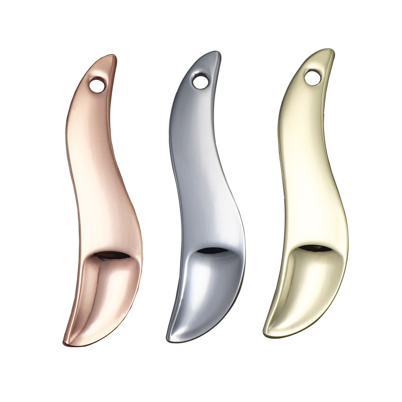 Kosmetická kosmetická špachtle Mini malá krémová naběračka na obličej Zlatá kovová kosmetická lžička