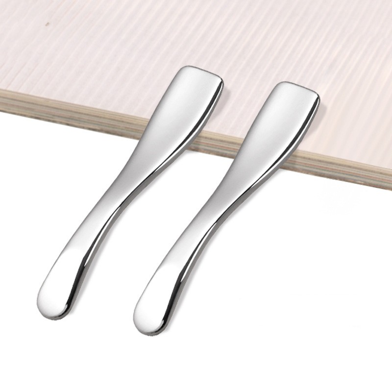 Kosmetická kosmetická špachtle Mini malá krémová naběračka na obličej Zlatá kovová kosmetická lžička